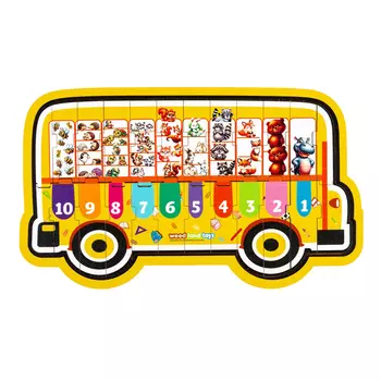 Обучающая игра «Автобус с цифрами» на подложке