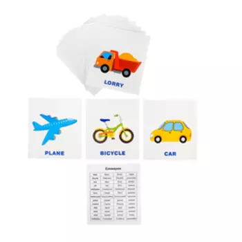 Обучающие карточки English «Транспорт»