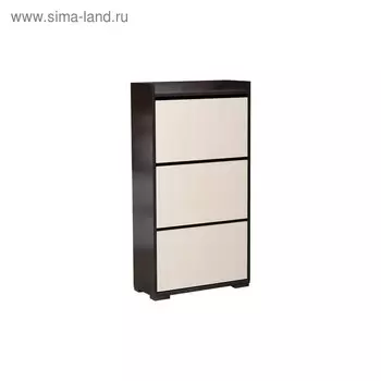 Обувница, 590 × 250 × 1120 мм, цвет венге / дуб