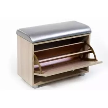 Обувница МС 1(116), 620х300х460, Ясень/Серебряный