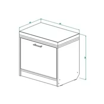 Обувница Об-3 560х600х400 Дуб Выбеленный/Венге