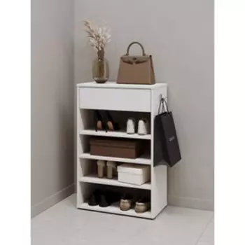 Обувница открытая TEKKA, 55х30х85 см, цвет белый снег