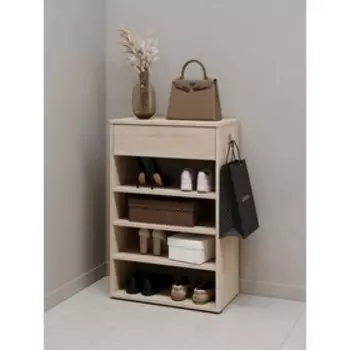 Обувница открытая TEKKA, 55х30х85 см, цвет дуб сонома светлый