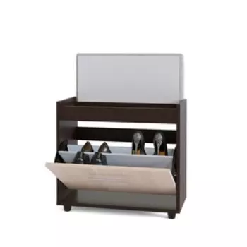 Обувница «ТП-6м», 600 283 555 мм, цвет венге/белёный дуб