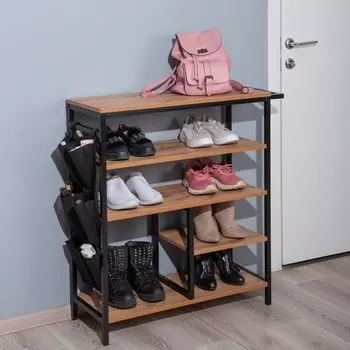 Обувница Ultra, 900310900 мм, цвет ЛДСП дуб вотан / спанбонд чёрный