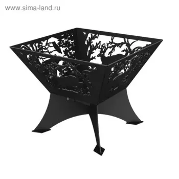 Очаг для костра Grillux «Лесная сказка», 60х60х46.8 см, сталь 4 мм, термокраска