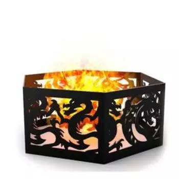 Очаг шестигранный "Драконы" 65 х 65 х 35см