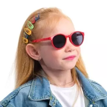 Очки солнцезащитные детские OneSun, поляризационные, TR90, UV 400, линза 45 см, флекс-дужки 13 см, красные