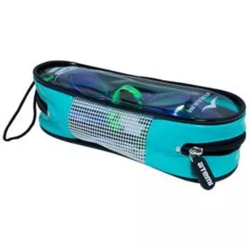 Очки для плавания Atemi M106, силикон, цвет салатовый/синий