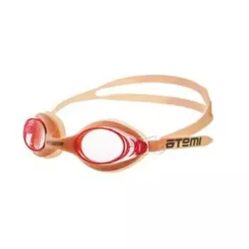Очки для плавания Atemi N7103, силикон, цвет бежевый/розовый