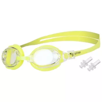 Очки для плавания детские ONLYTOP, беруши, цвет жёлтый