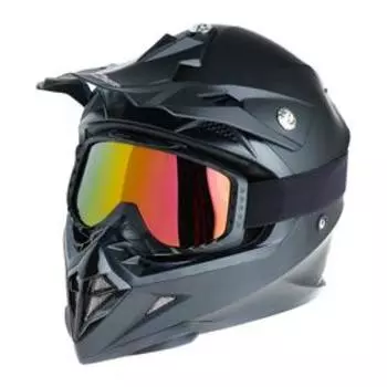 Очки-маска для езды на мототехнике, стекло хамелеон, темно-серые, ОМ-9