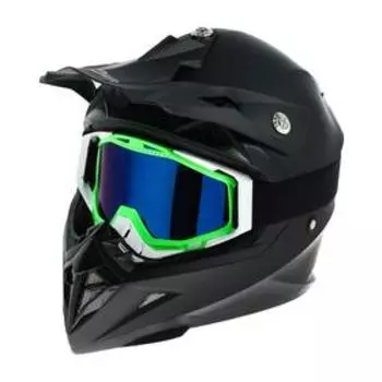 Очки-маска для езды на мототехнике, стекло синий хамелеон, желтый-белые, ОМ-1