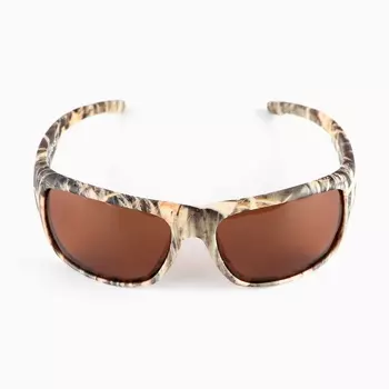 Очки поляризационные плавающие СЛЕДОПЫТ Dark camo в футляре, линзы brown