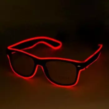 Очки с подсветкой, цвет красный
