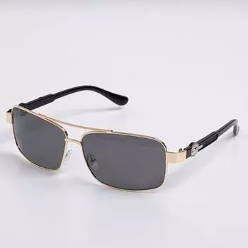 Очки солнцезащитные OneSun, поляризационные, UV 400, дужка 14 см, ширина 15 см, 4.56 см, золотые