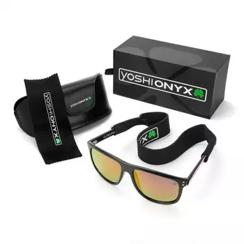 Очки Yoshi Onyx, поляризационные, розовый камуфляж, красные линзы, набор