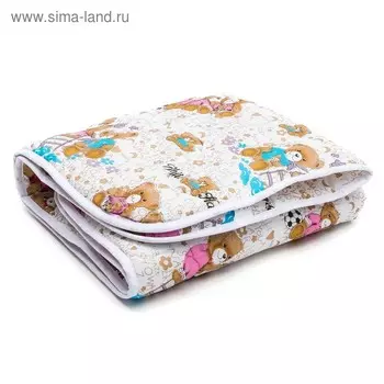 Одеяло АДЕЛЬ «Стандарт», 105х140см, цвет МИКС, файбер степ (150г/м)