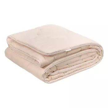 Одеяло демисезонное, размер 195х215 см, цвет бежевый