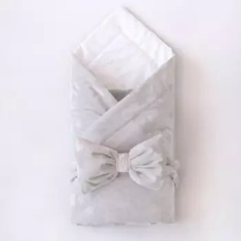 Одеяло летнее на выписку «Звездочки», размер 90х90 см, цвет серый