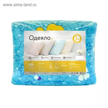 Одеяло всесезонное, размер 220х205 см, цвет МИКС, синтепон