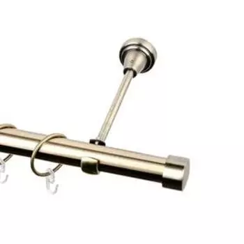 Однорядный металлический карниз, цвет золото антик, d=25 мм, 280 см