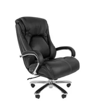 Офисное кресло Chairman 402, кожа, чёрное