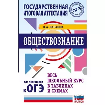 ОГЭ. Обществознание. Весь школьный курс в таблицах и схемах для подготовки к основному государственному экзамену. П.А. Баранов