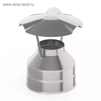 Оголовок d 80 160 мм, нерж/оцинк, 0.5 мм/0.5 мм