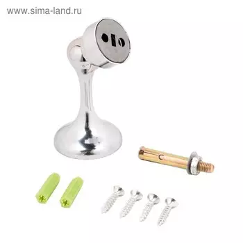 Ограничитель магнитный "СТАНДАРТ" 102 CP прямой, хром