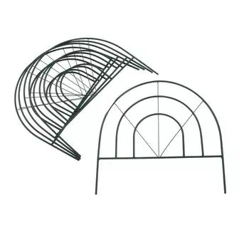 Ограждение декоративное, 70 350 см, 5 секций, металл, зелёное, «Радар»