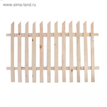 Ограждение декоративное, 90 150 см, 1 секция, дерево, «Уголок», Greengo