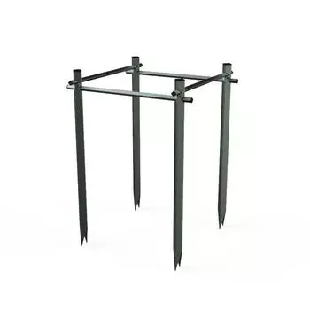 Кустодержатель, d = 55 см, h = 75,5 см, квадратный, сталь, зелёный