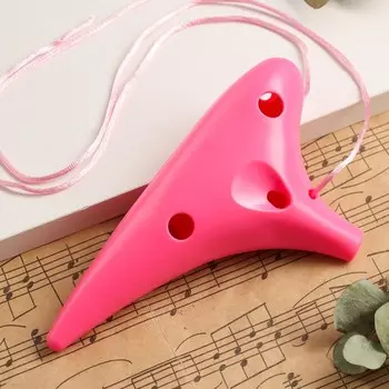 Окарина Music Life 12 отверстий, розовая, 17.59.54.5 см