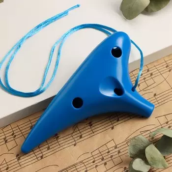 Окарина Music Life 12 отверстий, синяя, 17.59.54.5 см