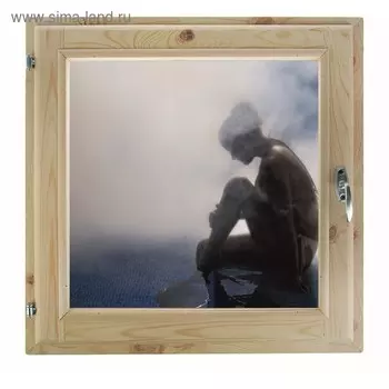 Окно 100х100 см, "Паучок", однокамерный стеклопакет, уплотнитель, хвоя