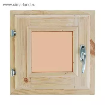 Окно, 3030см, двойное стекло, тонированное, из хвои