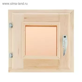 Окно, 3030см, двойное стекло, тонированное, с уплотнителем, из липы