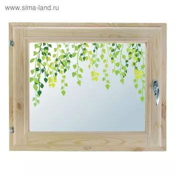 Окно, 4060см, "Листочки", однокамерный стеклопакет