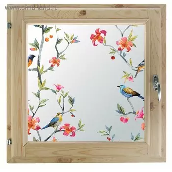 Окно, 5060см, "Пташки", однокамерный стеклопакет