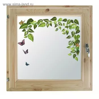 Окно 60х60 см, "Весна", однокамерный стеклопакет, уплотнитель, хвоя