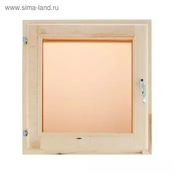 Окно, 7070см, однокамерный стеклопакет, тонированное, из липы