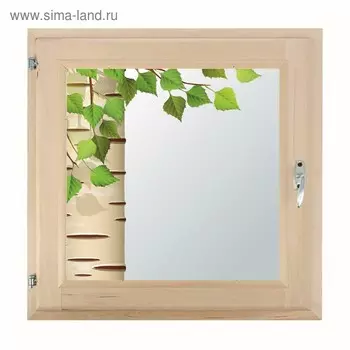 Окно 70х70 см, "Берёзка", однокамерный стеклопакет, уплотнитель
