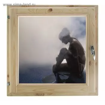 Окно 80х80 см, "Релакс", однокамерный стеклопакет, уплотнитель, хвоя