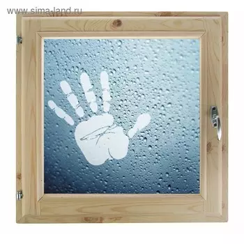 Окно, 80×80см, "Рука", однокамерный стеклопакет