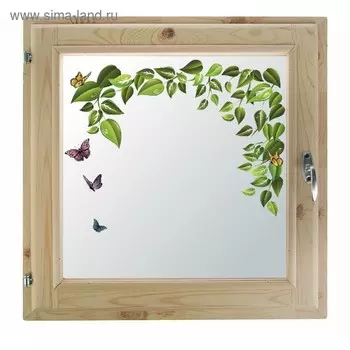 Окно, 80×80см, "Весна", однокамерный стеклопакет, с уплотнителем