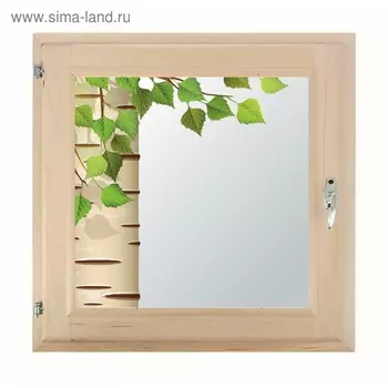 Окно 90х90 см, "Берёзка", однокамерный стеклопакет, уплотнитель