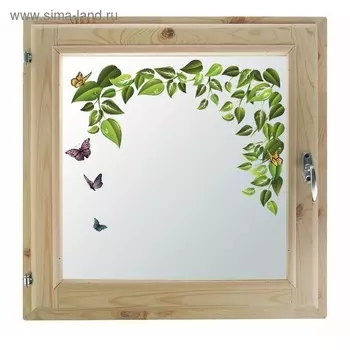 Окно 90х90 см, "Весна", однокамерный стеклопакет, уплотнитель, хвоя