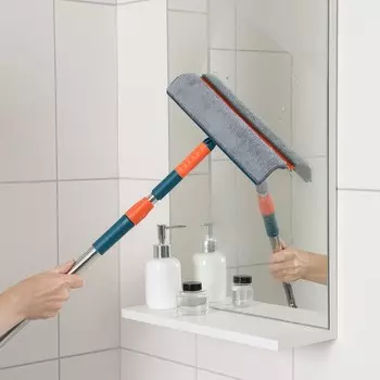 Щётка для окон, телескопическая ручка 68 (102) см, насадка из микрофибры 287 см, МИКС