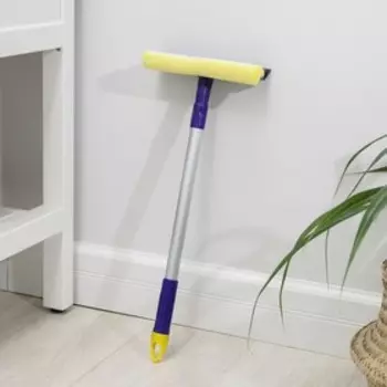 Окномойка с телескопической алюминиевой ручкой и сгоном Доляна, 20850(80) см, поролон